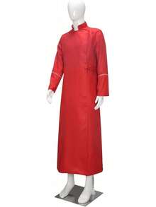 Men's Cassock Choir Long Cassock Minister Robe Clergy Pulpit Liturgical Church Robe 4 Colorshalloween - Red - View 9