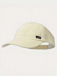 1 pezzo Cappellino da baseball casual e versatile da donna, con ricamo di lettere sulla parte anteriore del cappello, design con apertura sulla parte posteriore adatto per acconciature con coda di cavallo, comodo e alla moda, adatto per viaggi quotidiani e fitness