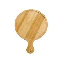 1pc 6/7/8/9/10 Inch Bamboo Wooden Pizza Board Round With Handle Pizza Baking Tray Pizza Stone Cutting Board Platter Kitchen Cake Bakeware Tools