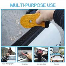 Car Door Step With Glass Breaker, Suitable For Various SUVs And Trucks, Foldable