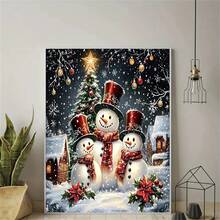 JOZYSH 1pc Large Size 30x40cm-11.8x15.7Inch/40x50cm-15.7x19.7Inch Frameless DIY 5D Round Diamond Painting, Virgin, Full Rhinestone Painting, Square Round Diamond Painting Kit, Handmade Home Office Wall Decoration Gifts