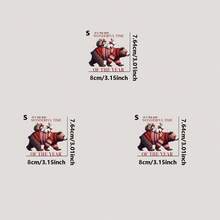 1 pieza/2 piezas/3 piezas Oso de Navidad, Conejo, Erizo - Pegatina de planchar, Calcomanía de transferencia de calor - Adecuado para bolsa de lona, jeans, almohada, suéter, mochila, camiseta DTFDIY - Multicolor - Ver 9