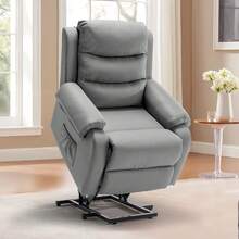 KORSER Power Lift Recliner Chair For Elderly, Reclining Chair For Adults, Small Recliner With Assist For Seniors, Electric Single Lift Sofa With Memory Function For Living Room Reading Room, Linen Fabric - US A Type Plug(110-127V) - View 10