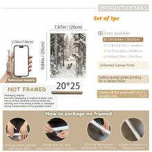 1 件，帆布墙画，带框墙面装饰，复古圣诞老人和圣诞树艺术品，非常适合客厅、卧室或入口处的节日墙面装饰，节日礼物创意，冬季装饰，圣诞节家居装饰，圣诞节