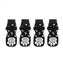 4 Waterproof Non-Slip Dog Socks, Pet Shoes, Breathable Outdoor Accessories - màu đen - Xem 11