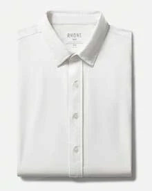 Men's Commuter Shirt, Performance Dress Shirts For Men, Machine Washable, Wrinkle Resistant, Slim Fit Button Down Shirthalloween - Bright White - View 6