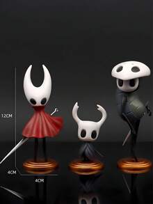 Bộ 3 mô hình nhân vật Hollow Knight, Little Hollow Knight và Quirrel bằng nhựa PVC, thích hợp để trang trí xe hơi/bàn làm việc/nhà cửa, tượng nhỏ bằng nhựa PVC hoặc làm quà tặng/đồ sưu tầm, đồ trang trí, phù hợp để trang trí vỏ máy tính/vườn/bánh kem. - Nhiều màu - Xem 10