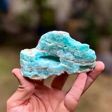 1pc Rare Blue Aragonite Mineral Specimen - Natural Smithsonite Quartz Crystal, Bohemian Style Home/Office Desk Decor, Unique Gift For Christmas, Halloween, Valentine's Day, Crystal Collectors & Enthusiasts