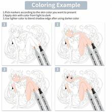Hangfan-Skin Tone Markers,30 Flesh Colors Alcohol Based Art Markers Pens Set Dual Tips Brush&Broad For Professional Artists Drawing Sketch Illustrations Portrait Comics Anime Coloring - Sets - View 6
