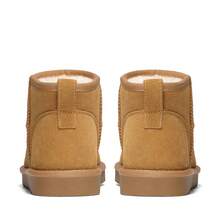 Men's Cozy Winter Boots Suede Leather Warm Fuzzy Lining Cold Weather Outdoor Casual Short Boots