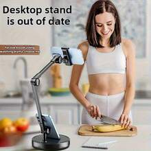 Adjustable Phone Holder, Multi-Angle Desktop Stand, Suitable For Live Streaming, Selfie Stick, Tripod, Video Recording, Online Classes, Vlog, Lazy Stand; Available In All Four Seasons - 黑色 - 查看 4