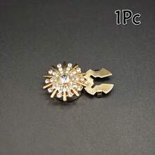 1/3/5pcs Shirt Buttons, Invisible Detachable Buttons, Rhinestone Covered Cuff Buttons For Women Clothing Decoration