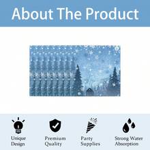 Serviettes d'invités de Noël Flocons de neige bleus Serviettes en papier jetables Serviettes décoratives de table pour le dîner Fournitures pour fête de Noël Décorations de table pour cuisine, salle de bain et hiver