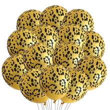 30 piezas de globos de látex con manchas de leopardo, globos con estampado de leopardo para fiestas de animales de zoológico en la jungla - Globos de leopardo 1 - Ver 7