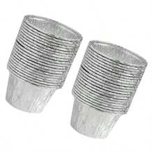 VICASKY 25 piezas Charolas de Aluminio para Hornear Tartaletas y Postres Bandejas Desechables para Repostería Cocina y Profesional - PAGO - Ver 2