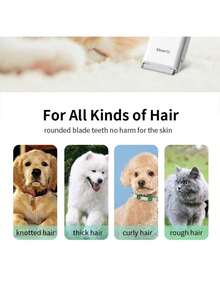 PETSIN 狗毛剪宠物美容套装，专业猫咪幼犬美容剪毛机电动剪毛器，低噪音无线狗狗修剪器，适用于小型和大型宠物，猫咪剃毛器，狗剃刀，静音可水洗USB充电无线狗狗美容套装 - 彩色 - 查看 11
