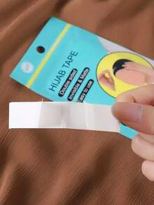 1pack Hijab Tape, Invisible Anti-Slip Adhesive Tape For Headscarf Fashionable Brooch