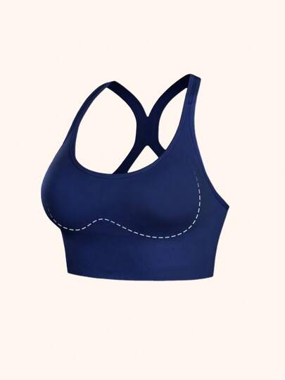 Seamless Shockproof Sports BH Lightweight Breathable Yoga Gentle Workouts, Back Beauty, Wireless Support, Padded, Comfy Base Vest Top view 8