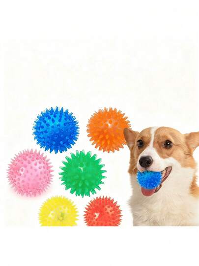 Toy Sound Self-Entertainment Toy Ball Dog Durable Chew Elastic Spike Ball Medium And Large Dog Toy