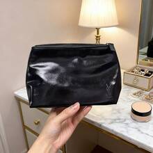 Yves Saint Laurent YSL Women's Luxury Black Solid Cosmetic Bag - Black - View 2