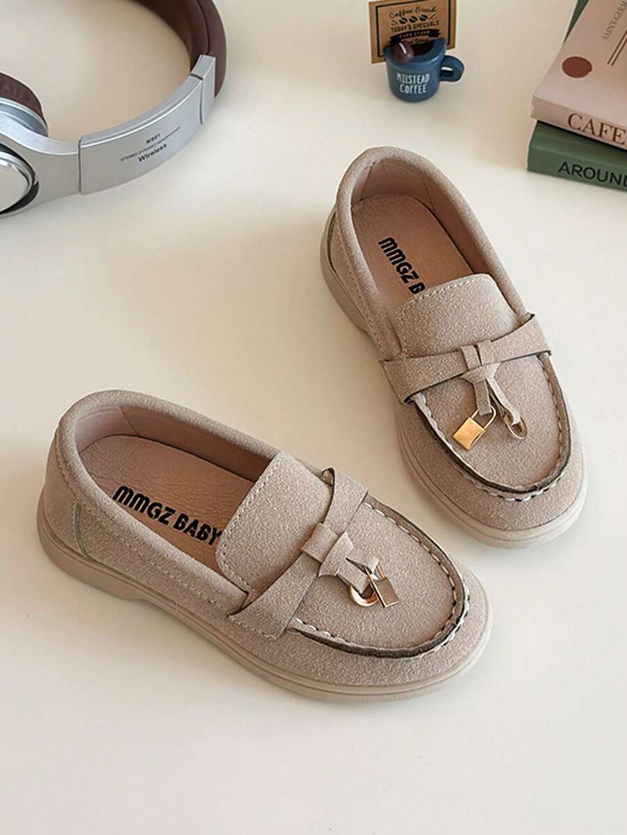 Children's Slip-On Casual Shoes With Rubber Sole, Suitable For Boys And Girls, Spring/Autumn - Beige - View 1