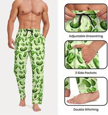 Mens Pajama Pants, Soft Lounge Sleep Pants With Pockets Lightweight Long Pajama Bottoms For Menhalloween - 泡菜貓 - 查看 5