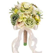Artificial White Green Dahlias Combo Box Set, Silk Flower For DIY Wedding Bouquets Centerpieces Arrangements Baby Shower Party Home Decorations - 白綠色 - 查看 5