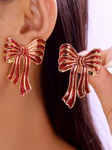 2pcs Christmas Tree, Snowflake & Bell Earrings, Unique & Fun Earrings, New Reindeer Candy Cane Hoop Earrings With Colorful Bells & Tassels, Christmas Gift Earrings, Suitable For Party/Daily And Event Wear