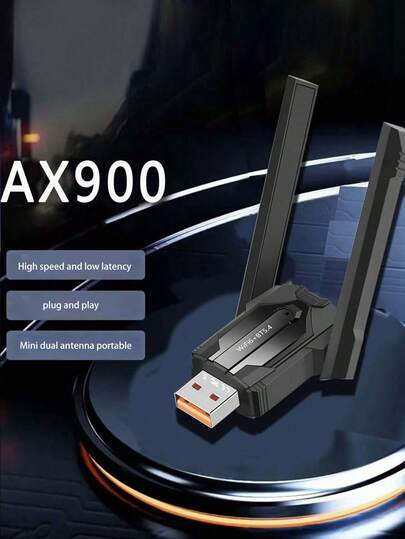 WiFi 6 Driver-Free Dual-Band 5G Network Card, Bluetooth 5.4 Dual-In-One Design, 1300Mbps High-Speed USB Receiver, Plug And Play For Enjoying Ultra-Fast Network, Making Wireless Connection Of Computer More Convenient And Efficient.