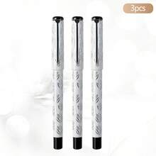 3/6 unidades Bolígrafos de gel negros - Experiencia de escritura suave Útiles escolares/de oficina para escritura creativa - Perfectos para estudiantes, maestros y profesionales que vuelven a la escuela - Negro - Ver 9