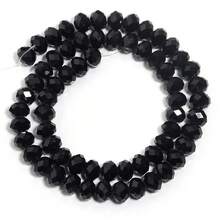 1pc Black Ceramic Faceted Abacus Crystal Spacer Beads, 3/4/6/8/10mm, Fashion Versatile All-Match Handmade DIY Jewelry Making Bracelet Necklace, Suitable For Funky Jewelry, Phone Chain, Keychain
