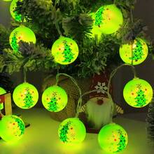 Nuevas luces de cadena de bolas de Navidad LED verdes - Alimentadas por batería (baterías no incluidas) | Perfectas para decoración del hogar, árbol de Navidad, ambiente del dormitorio y iluminación navideña del jardín