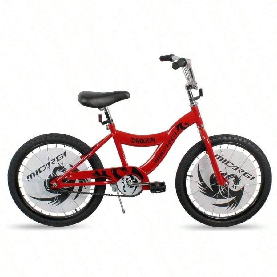 20 BMX SType Coaster Brake One Piece Crank Black Rims Black Tire Red Bike