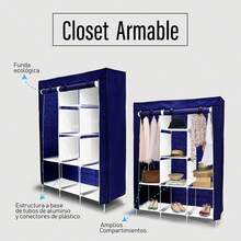 Andromeda Inc Closet para Ropa Armario Minimalista, Organizador de Ropa, Resistente y portátil, excelente Calidad (Azul) - Negro - Ver 6