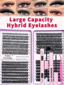 30D+40D+50D+60DMixed 640Pcs Lash Extension Kit, DIY Lash Extension Kit, Individual Lashes Clusters Kit D Curl Eyelash Extension Kit With Bond And Seal And Lash Applicator Tool, Lashes Kit For Daily Use, Party, Travel, Or As A Gift For Your Family And Friends