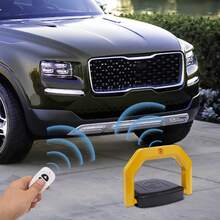 Remote Control Parking Lock - IP67 Waterproof, 98ft Control Range, 2-3 Tons Load Capacity With Automatic Alarm & 180° Anti-Collision (Yellow, 2 Remotes & Keys Included) - Yellow - View 1