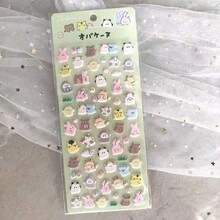 可爱卡通幽灵一家3D立体泡泡装饰贴纸，适用于剪贴簿、日记、手机壳、手工装饰 - 彩色 - 查看 7