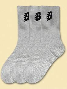 3/9/12 Pairs Of Solid-Color Versatile Socks, Breathable, Comfortable, Absorbent, Suitable For Daily Wear, Sports, Office, Casual Styles, And Valentine's Day All Year Round - Multicolor - View 19