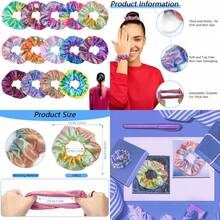 14 PCS Shiny Metallic Scrunchies For Girls Rainbow Elastic Hair Bands Ponytail Holder Fashion Accessories For Women Gymnastics Birthday Party Favors#SSDD B BJNHMJ