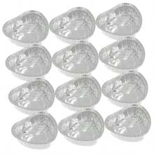 CIYODO 50 Piezas Mini de Aluminio para Repostería y Bbq Bandejas Desechables para Tartas Muffins y Postres para Picnics y Fiestas - PAGO - Ver 2