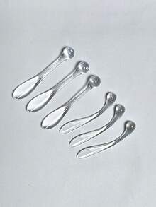 [10-Pack] Transparent Makeup Spatula Set - Hygienic Mini Scoop For Jars, Perfect For Skincare, Foundation, Creams,Cheap,Stocking Stuffers,Makeup,Makeup Tools,Cheap Stuff,Gifts,Gifts For Women,Christmas Gifts - Multicolor - View 8