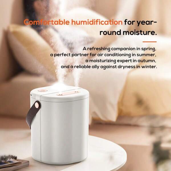 1pc Humidifier - Large Capacity, High Fog Output, USB Charging, Desktop Air Humidifier, Home Quiet Portable, Air Purification With Small Size And High Fog Output, Constant Temperature Aromatherapy
