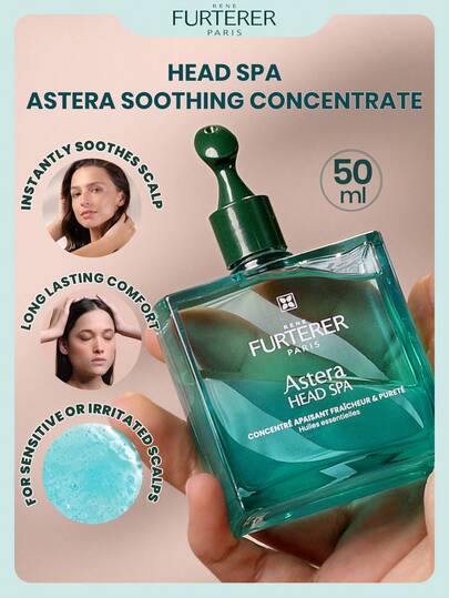 René Furterer ASTERA Head Spa Soothing Concentrate | Pre-Shampoo, Instantly Soothes And Calms Scalp Discomfort From The Very First Use, Relieve Dry Itching | With Mint Essential Oil | For Sensitive Or Irritated Scalps(1.6 Fl. Oz./50ml)