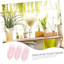 1pc/5pcs/10pcs/20pcs, 20.8-Inch Valentine's Day Gift Flowers Artificial , Artificial Palm Leaves, Outdoor Decorations, Garden Decorations, Large Pink Simulated Tropical Palm Leaves, Suitable For Spring Decorations, Palm Flowers, Weddings, Birthdays, Room Decorations, Home Decorations, Hawaiian Parties, Jungle Beach Themed Party Decorations, Valentine's Day, Graduation Gifts, Artificial Plants.