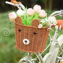 Bicycle Basket, Vintage Woven Bike Basket, Balancing Bike Front Basket, Bike Basket - Multicolor - View 4