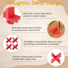 4 Pack Deck Spacers With 4 Thicknesses 116 18 316 14 Durable PC Plastic Deck Board Jig Spacers Clamp, Decking Spacing Pressure Treated Lumber, Composite PVC Board - 4 - View 4