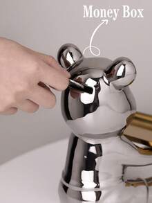 Keychain Bowl Tray Bear Statue Ceramic Key Holder Candy Dish Tray For Keys Lipsticks Candy Jewelry And Small Objects Creativity Piggy Bank Animal Sculpture Home Decor Or Office Living Room Bedroom Accessory Gifts For Men And Women Desk Essential Accessories - Multicolor - View 3