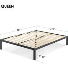 Mellow Cama de Plataforma de Metal Resistente, de 14 Pulgadas - cama de plataforma - Ver 4