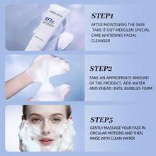 100g Creme de Limpeza Facial Clareador Meng Xi Lan Te, Adequado para Limpeza Facial