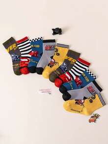 Disney 10/5 正品汽车圣诞儿童袜，新年加厚礼物袜，男童冬季卡通圣诞新年动漫袜，女童袜，家居拖鞋，创意礼品袜，儿童袜